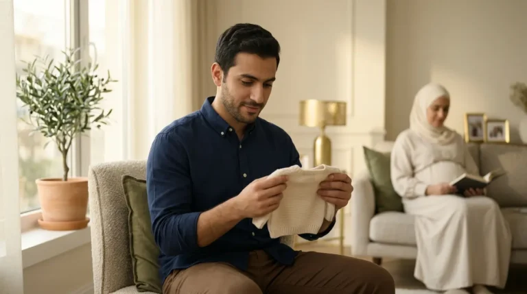أب يستعد نفسيًا لاستقبال طفله الأول